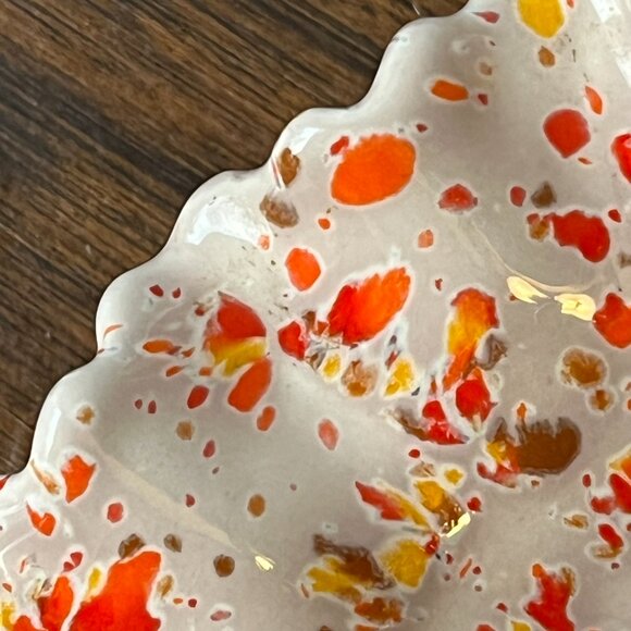 Handmade Studio Art Pottery Ruffled Bowl Signed Robin Mid Century Modern - Picture 5 of 13